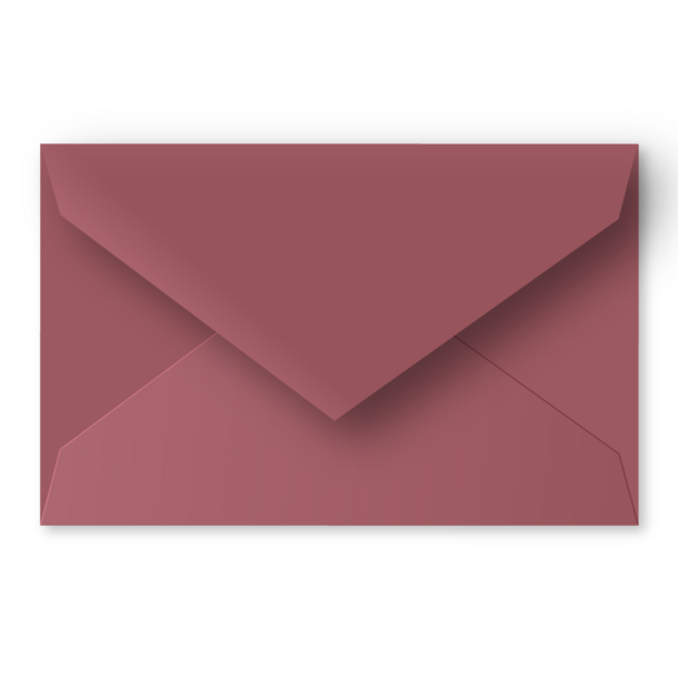 Enveloppe aubergine - grote postkaart