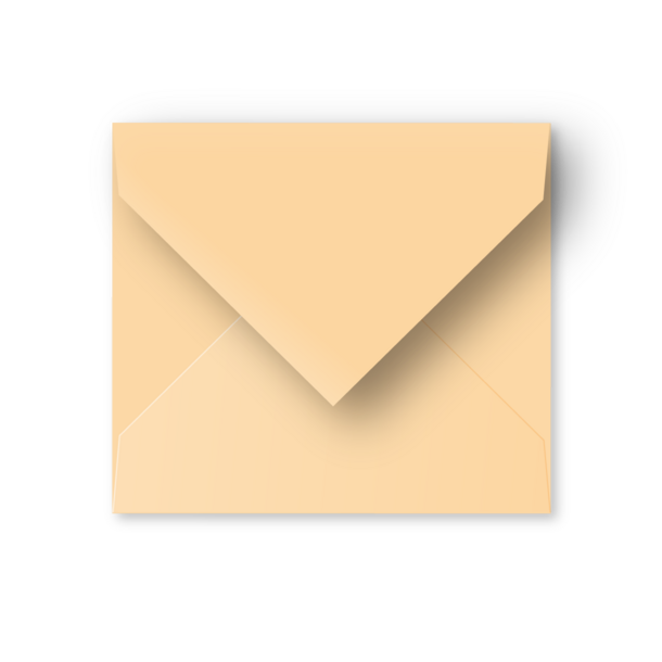 Enveloppe abrikoos - vals vierkant