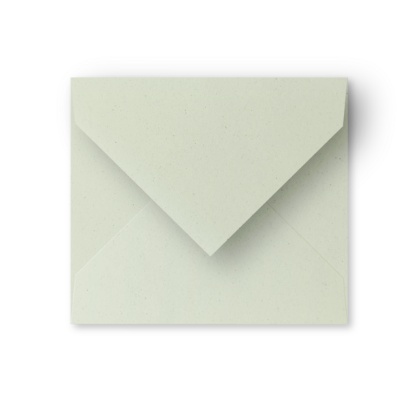 Enveloppe eco pistache - vals vierkant
