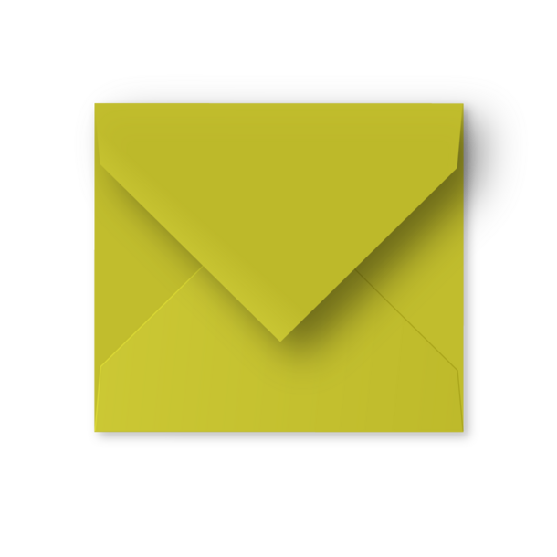 Enveloppe olijfgroen - vals vierkant