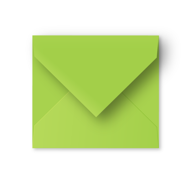 Enveloppe lentegroen - vals vierkant