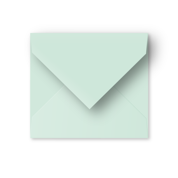 Enveloppe mint - vals vierkant