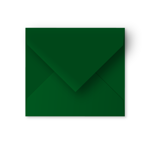 Enveloppe donkergroen - vals vierkant