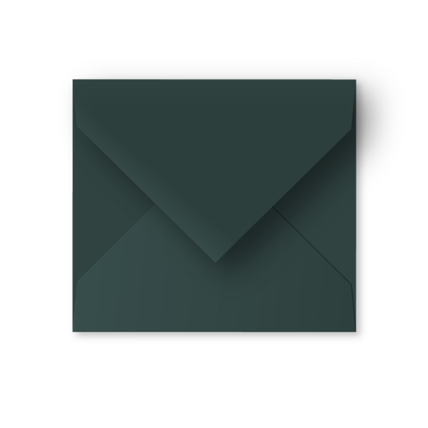 Enveloppe wintergroen - vals vierkant