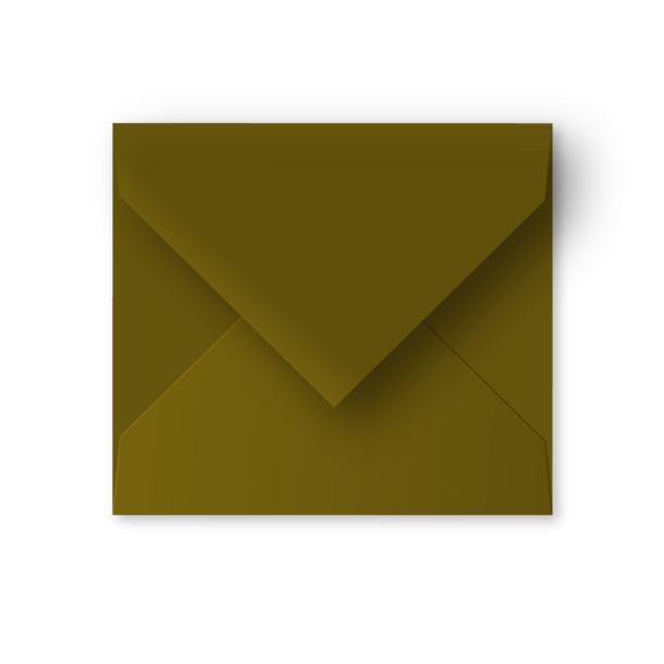 Enveloppe kaki - vals vierkant
