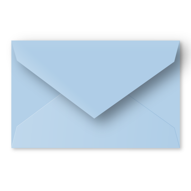 Enveloppe lichtblauw - grote postkaart
