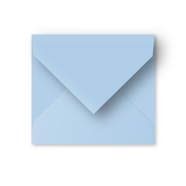 Enveloppe lichtblauw - vals vierkant