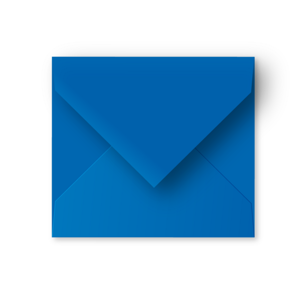 Enveloppe oceaanblauw - vals vierkant