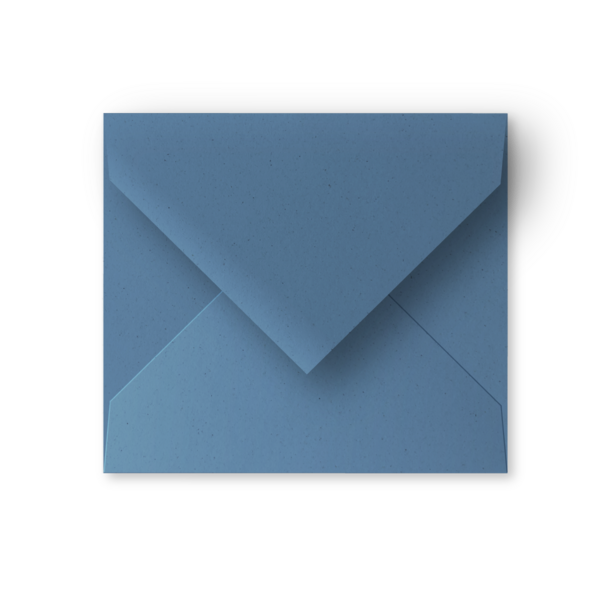 Enveloppe eco blauw - vals vierkant