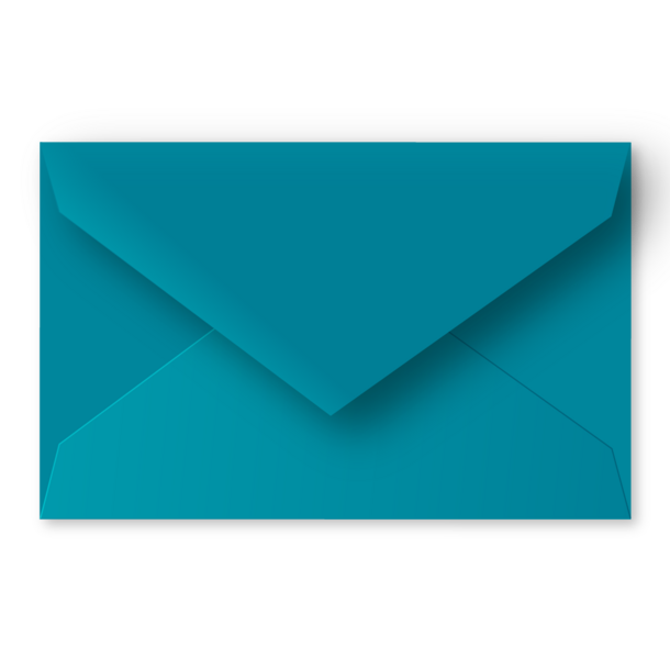 Enveloppe donker cyaan - grote postkaart