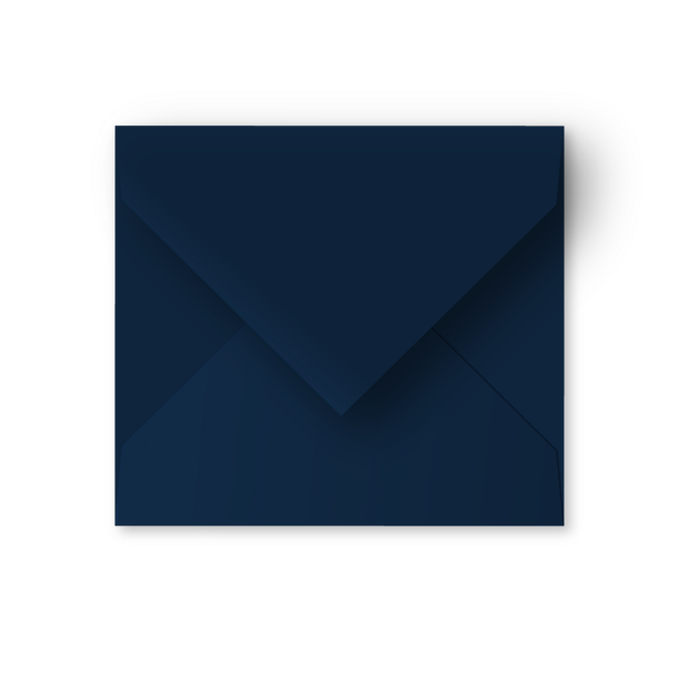 Enveloppe nachtblauw - vals vierkant