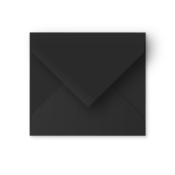 Enveloppe zwart - vals vierkant