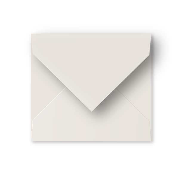 Enveloppe lichtgrijs - vals vierkant
