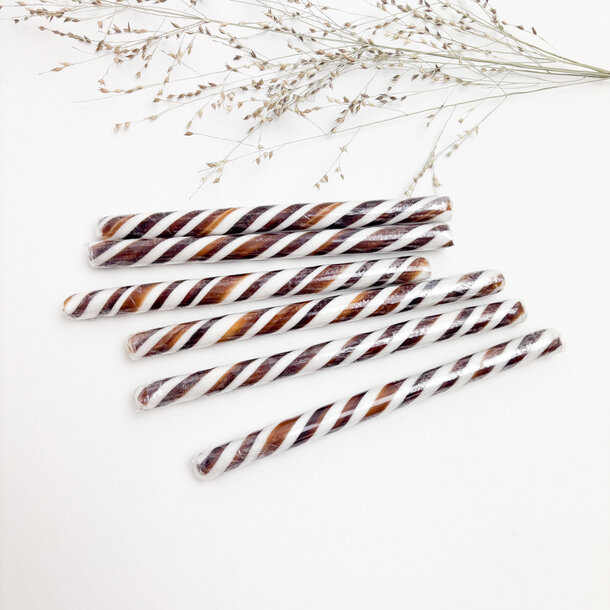 Zuurstokken bruin • per 20st