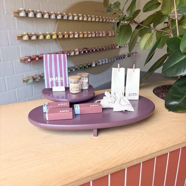 Organische tray bordeaux
