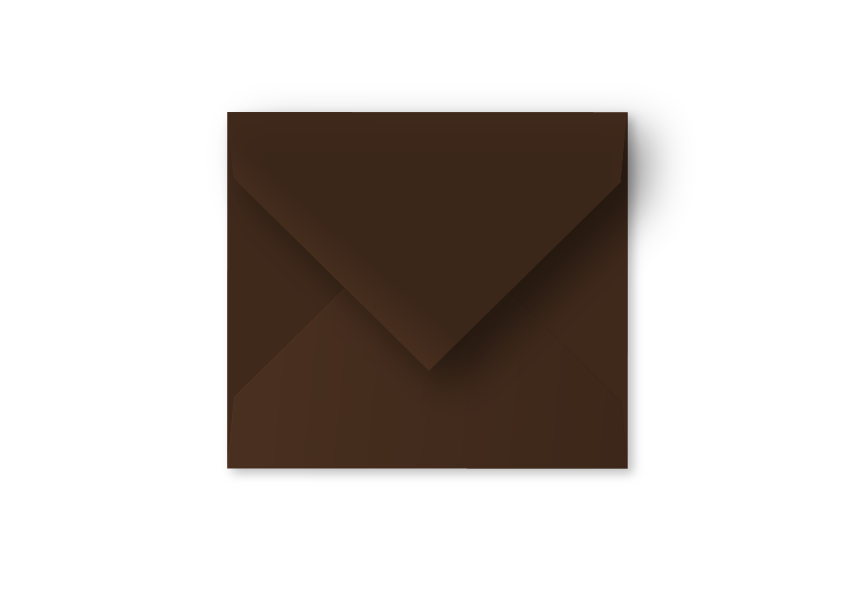 Enveloppe chocoladebruin - vals vierkant-1