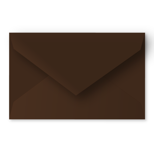 Enveloppe chocoladebruin - grote postkaart