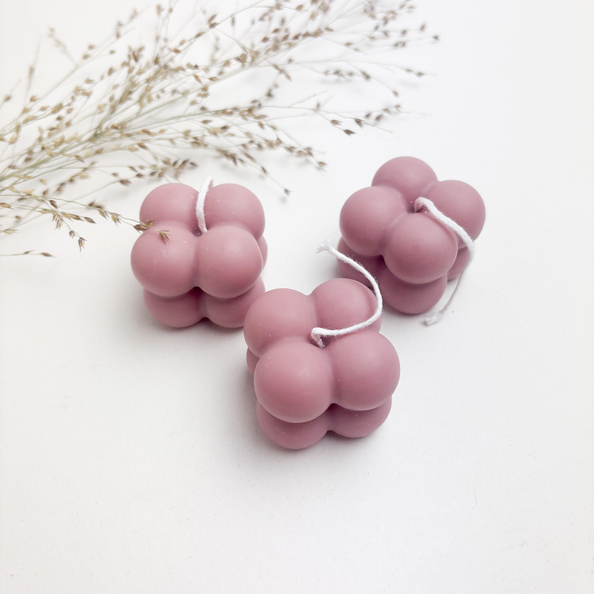 Bubble candle • magnolia mat-1
