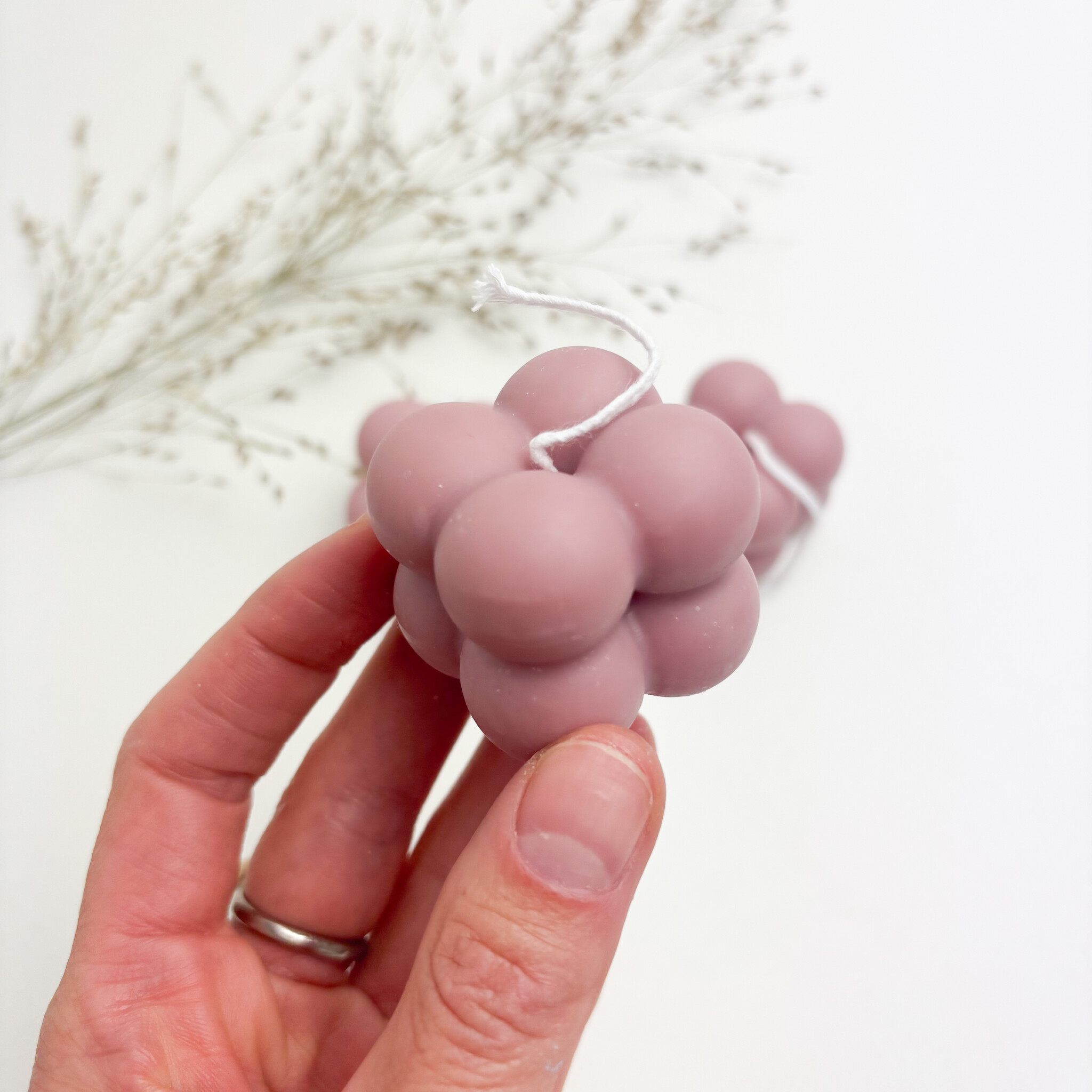 Bubble candle • magnolia mat-2