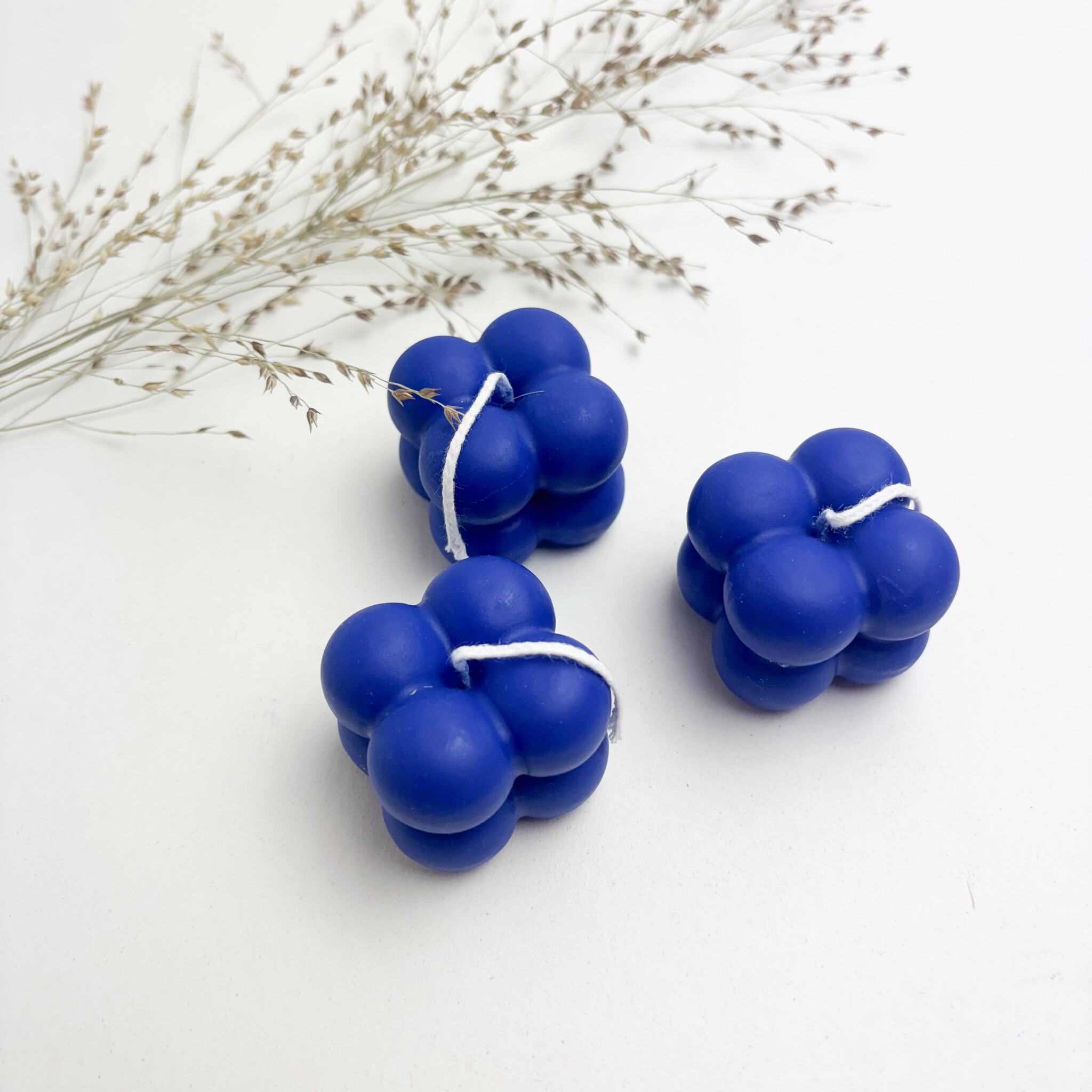 Bubble candle • oceaanblauw mat-1