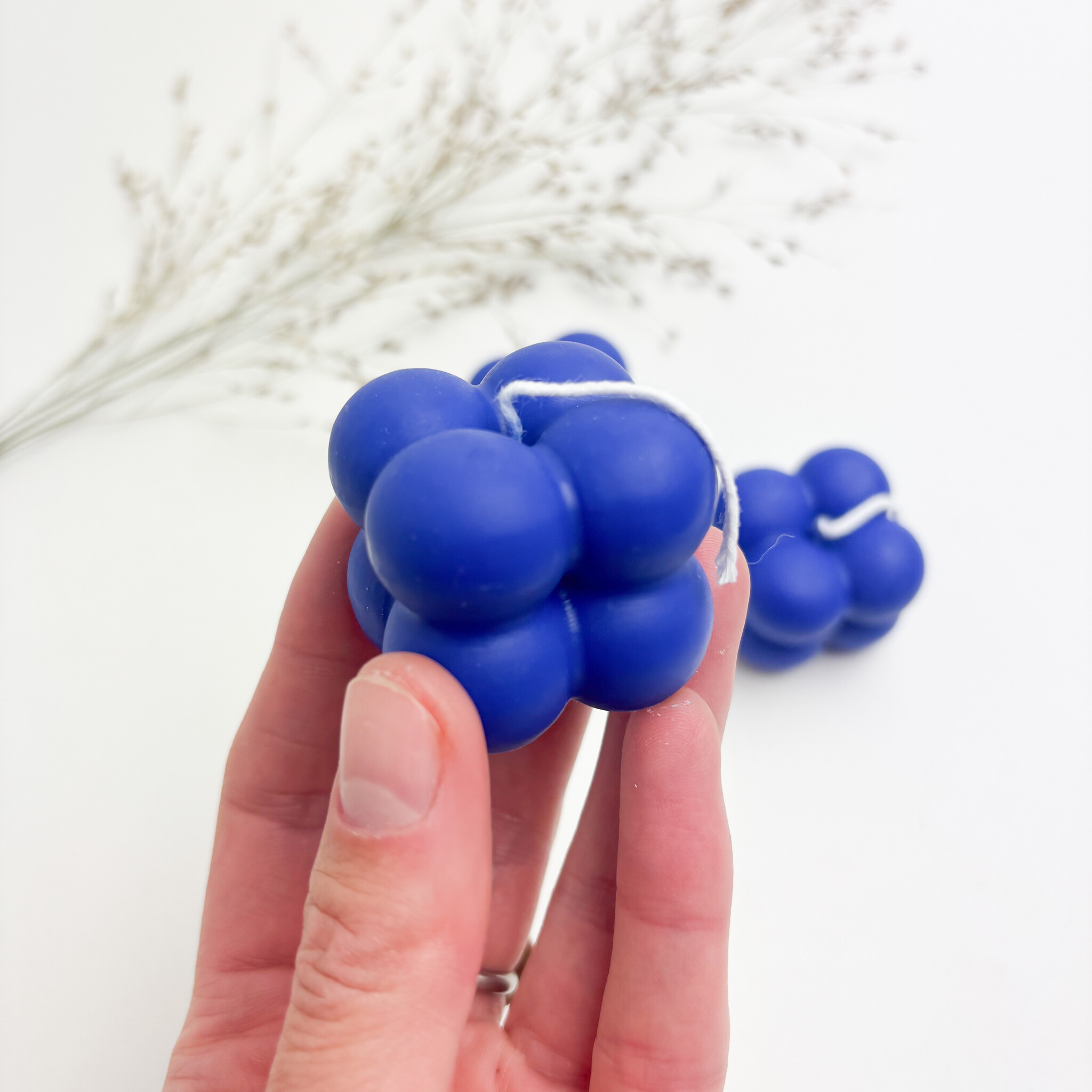 Bubble candle • oceaanblauw mat-2