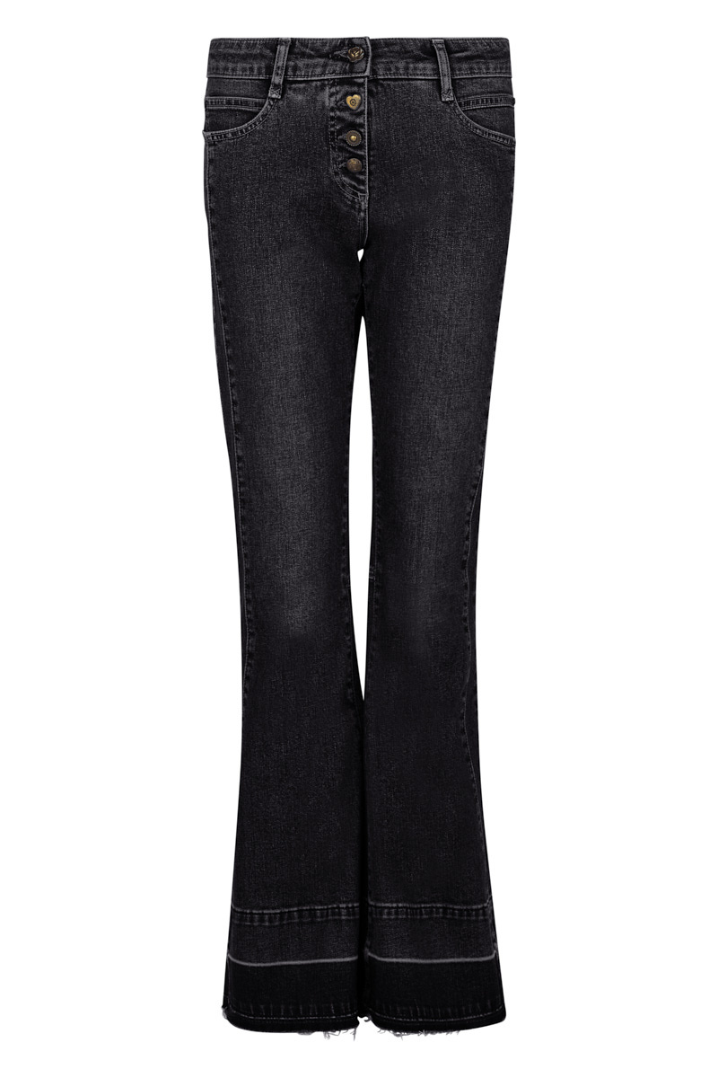 decorative seam flared jeans