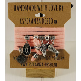 Esperanza Deseo Neon Bracelet Silver Charms Salom
