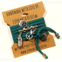 Esperanza Deseo Emerald green Theme bracelets mix off Peace