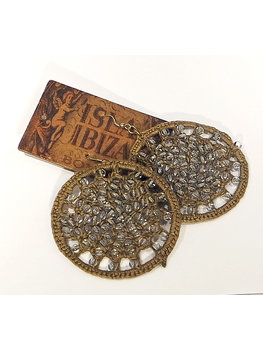 Isla Ibiza Bonita Earrings Cotton & Beads lila