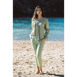 Isla Ibiza Bonita Chino Trousers Pants Llisa – Green