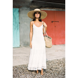 Isla Ibiza Bonita Sleeveless Long Dress Es Cubells – White