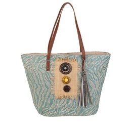 Kbas Beach bag Shopper Gaia Aqua