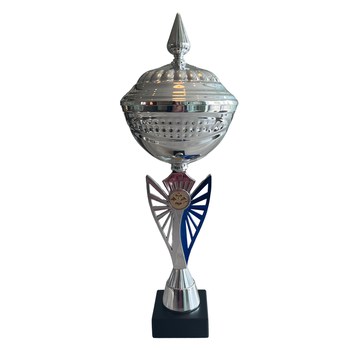 Beker Schagen zilver-blauw