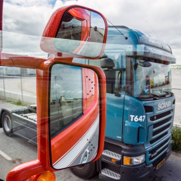 Scania spiegel met LED richtingaanwijzer