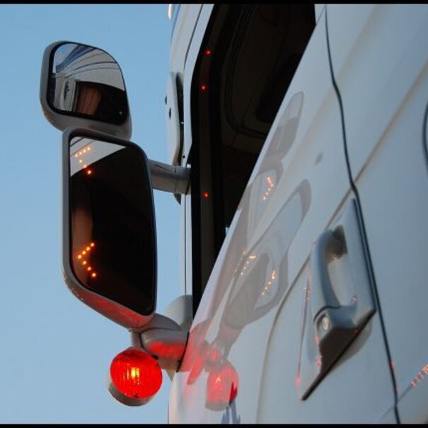 Scania spiegel met LED richtingaanwijzer
