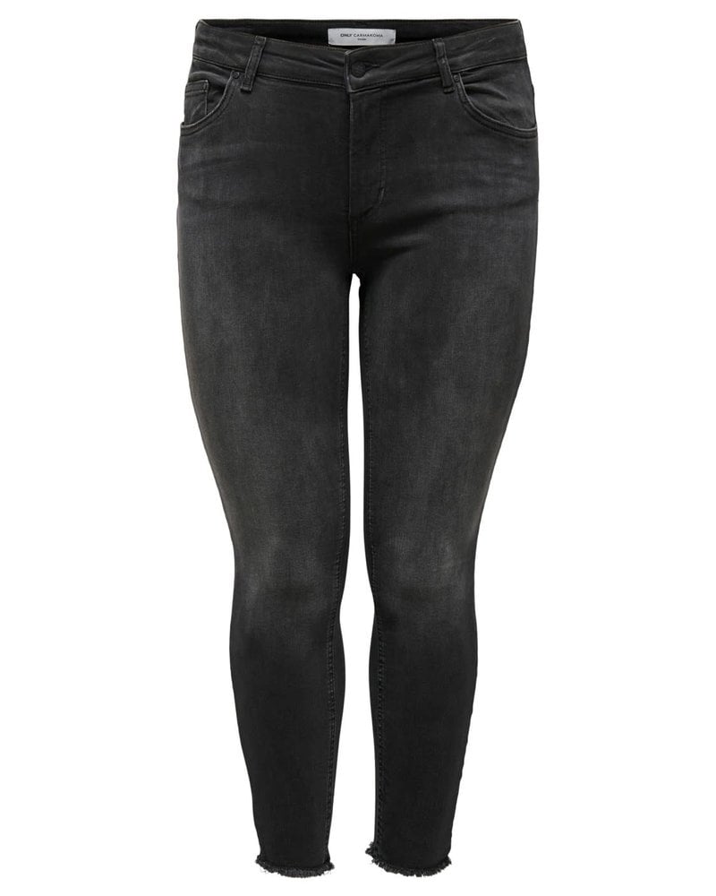 Only Carmakoma Skinny ankle jeans black willy