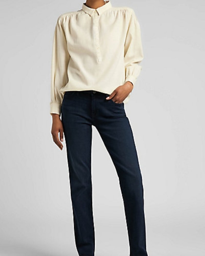 Lee jeans pintucked relaxed blouse ecru
