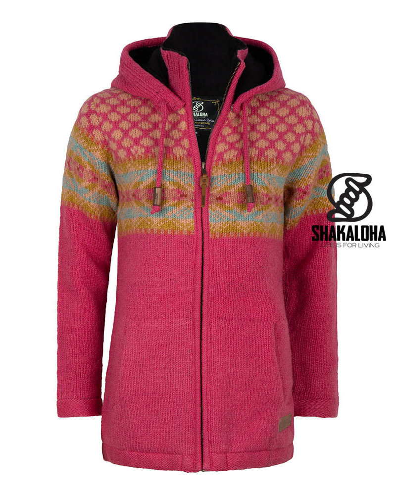 Shakaloha knitwear gebreid wollen vest Glacier rose