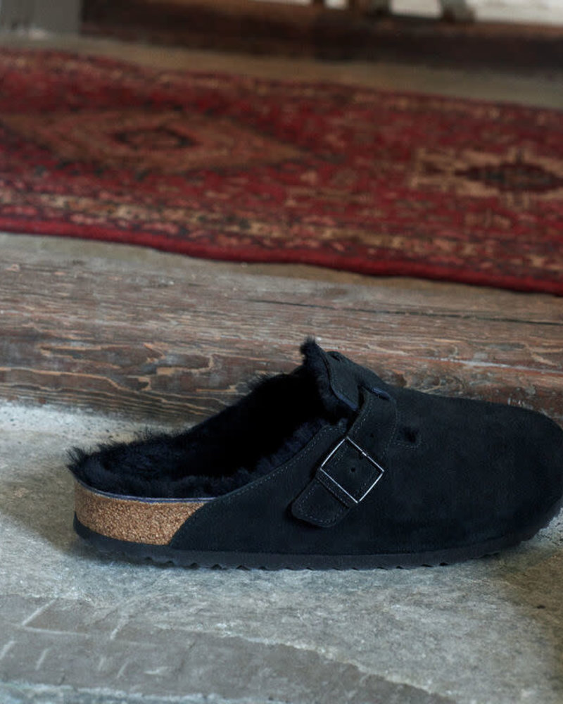 Birkenstock Boston lamsvel/suede