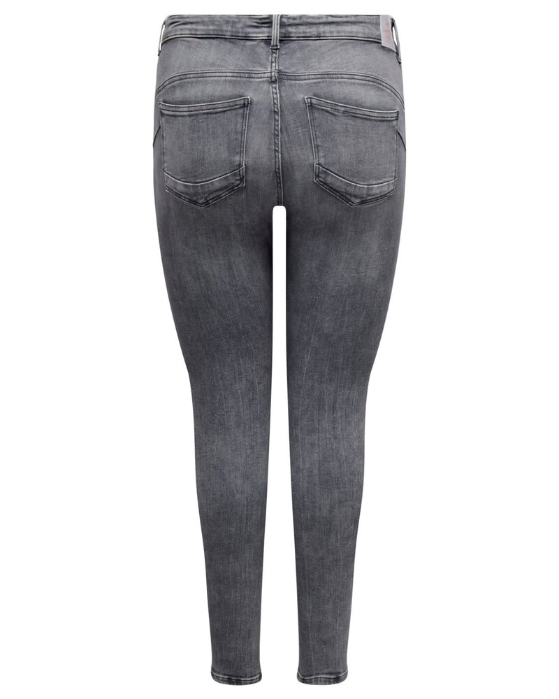 Only Carmakoma push up power skinny jeans grey