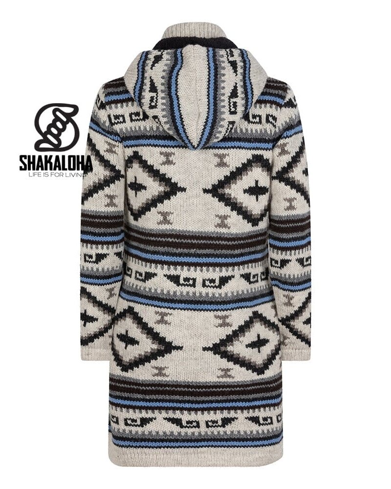 Shakaloha knitwear Gebreid wollen vest Inca Beigeblue