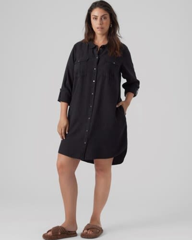 Vero Moda Curve short dress/long blouse Silla black