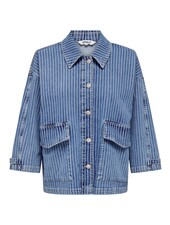 Only Carmakoma striped denim jacket Kirsi