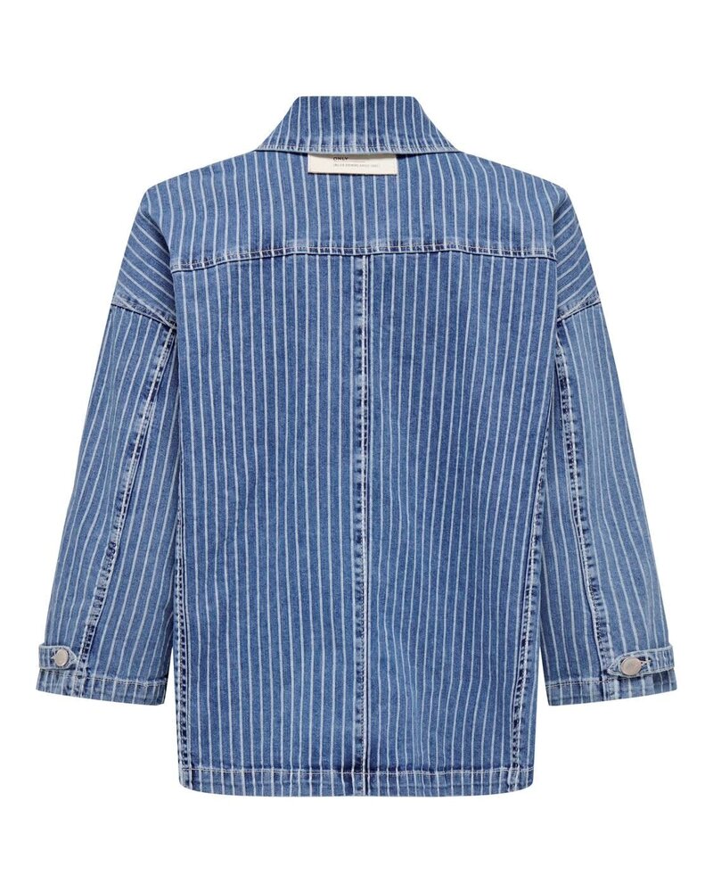 Only Carmakoma striped denim jacket Kirsi