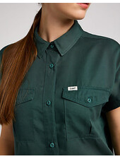 Lee jeans drapey shirt evergreen