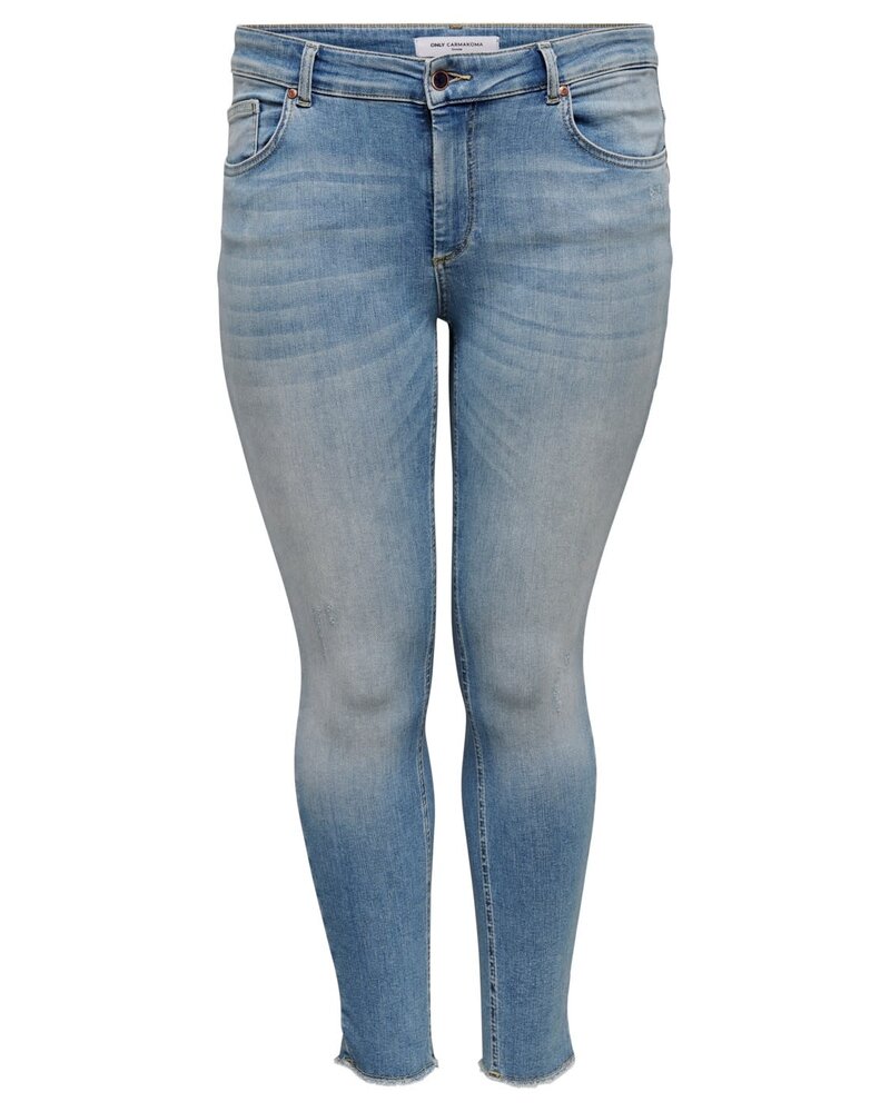 Only Carmakoma skinny ankle jeans light blue Willy