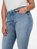 Only Carmakoma skinny ankle jeans light blue Willy