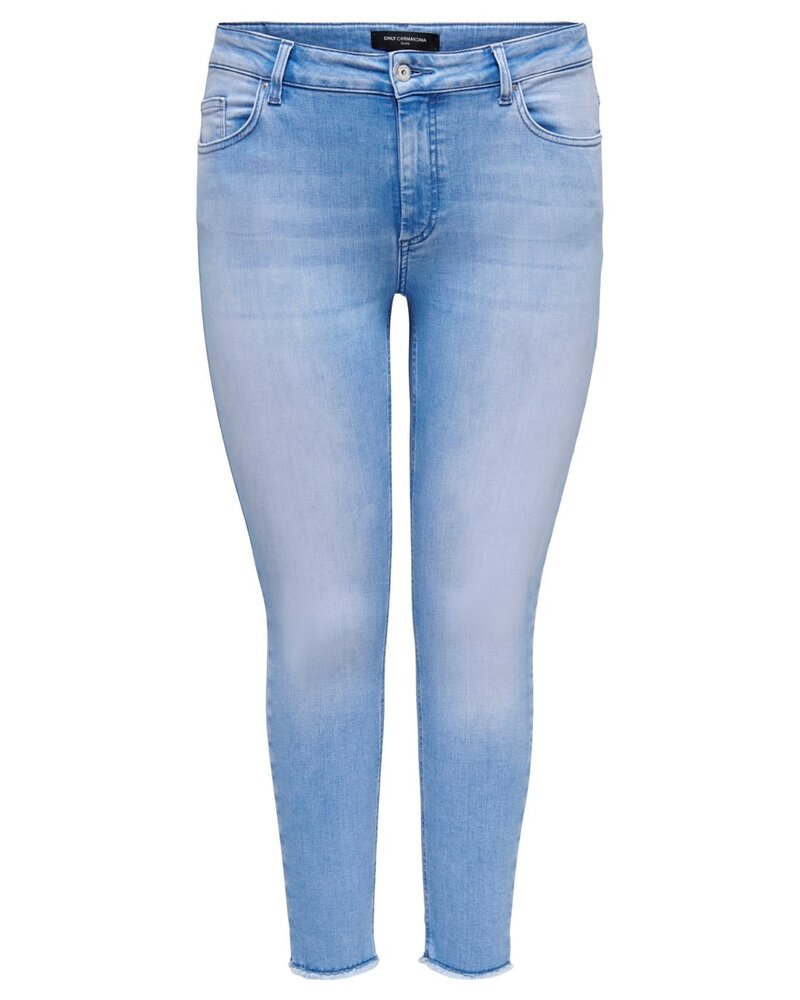 Only Carmakoma skinny jeans Willy light blue denim