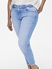 Only Carmakoma skinny jeans Willy light blue denim