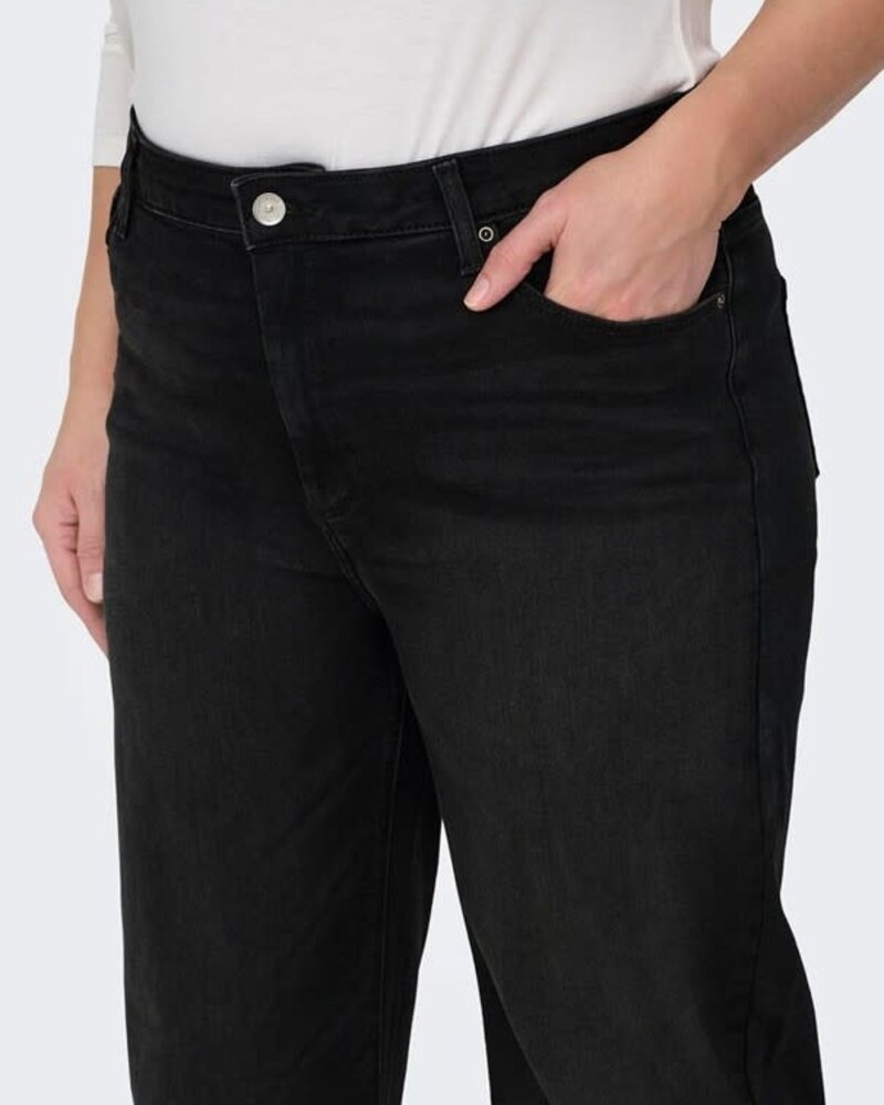 Only Carmakoma wide jeans willy black washed